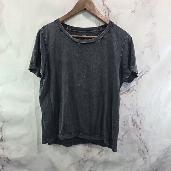 Anthropologie T Shirt Womens Medium Gray Boxy Crew Novia Jonatan Possibilities - Picture 1 of 9